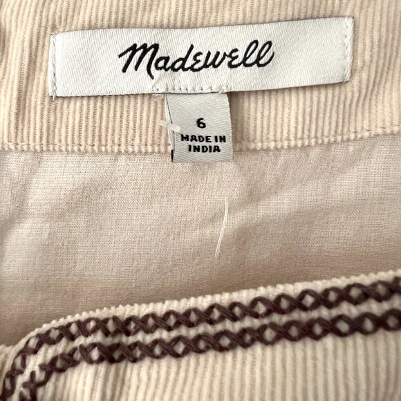 Madewell Embroidered Snowflake Quilt Mini Dress, Harvest Moon, Size 6 NWT - Picture 5 of 9